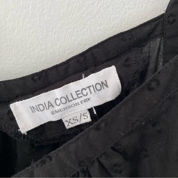 Emerson Fry India Collection Black Swiss Dot Sundress Maxi size XS/Small - Picture 12 of 12